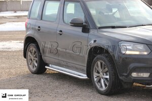 Пороги бічні труба з листом Skoda Yeti (09-13) D60