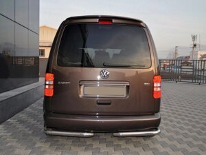 Задні куточки AK003 (2 шт., нерж) для Volkswagen Caddy 2010-2015рр.