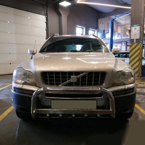 Кенгурятник WT004 (нерж) для Volvo XC90 2002-2016 років.