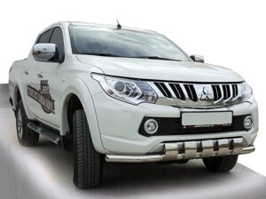 Передня захист ST015 (нерж) для Mitsubishi L200 2015 мм.