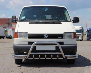 Кенгурятник WT003 Plus-2 (нерж) для Volkswagen T4 Transporter