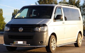 Захист бампера ВУС подвійний Volkswagen T5 2003-2009 кенгурятник захист задня дуги пороги