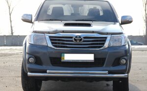 Захист переднього бампера ВУС подвійний Toyota Hilux 2004-2015 Кенгурятник дуги пороги