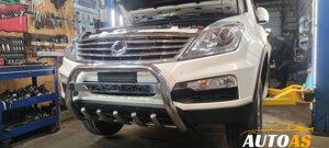 Кенгурятник Ssang Yong Rexton (2007-2010) /с лого