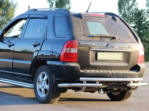 Задня дуга AK007 (нерж.) для Kia Sportage 2004-2010 рр.