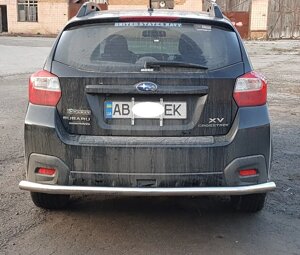 Захист заднього бампера (одинарна нержавіюча труба - одинарний ус) Subaru XV (11-17)