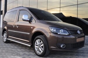 Бічні труби BB001 (2 шт., нерж) d60, Maxi база для Volkswagen Caddy 2004-2010 рр.