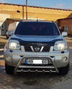 Захист переднього бампера - Кенгурятник з трубою і грилем Nissan X-Trail T 30 (2001 - 2007)