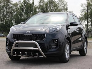 Кенгурятник WT003 (нерж) для Kia Sportage 2015-2021 рр.