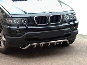 Кенгурятник WT019 (нерж) для BMW X5 E-53 1999-2006 років.