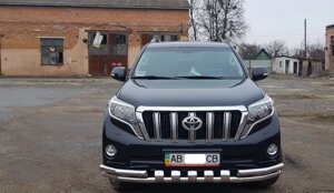 Захист переднього бампера ВУС SHARK подвійний Toyota Land Cruiser Prado 150 2009+ Кенгурятник дуги пороги