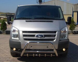 Кенгурятник WT003 (2006-2014, нерж.) для Ford Transit 2000-2014 рр.