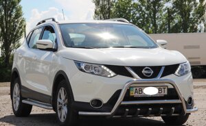 Кенгурятник для Nissan Qashqai 14-17 06-13 17+ Захист заднього бампера/дуги/пороги