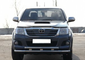 Захист переднього бампера ВУС подвійний Toyota Hilux 2004-2015 Кенгурятник дуги пороги