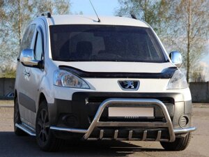 Кенгурятник WT003-Plus (нерж.) 60 мм для Citroen Berlingo 2008-2018 років.