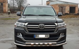 Захист переднього бампера ВУС SHARK подвійний Toyota Land Cruiser 200 2019+ Кенгурятник дуги пороги