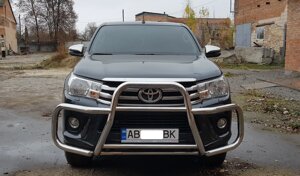 Кенгурятник для Toyota Hilux 2015+ захист бампера дуги пороги