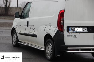 Пороги бічні труба з листом Fiat Doblo (15+) D60 короткая база