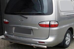 Задня захист AK002 (2 шт., нерж.) для Hyundai H200, H1, Starex 1998-2007.