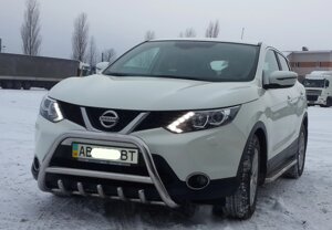 Кенгурятник для Nissan Qashqai 14-17 06-13 17+ Захист заднього бампера/дуги/пороги