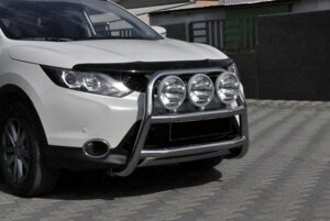 Кенгурятник WT018 (нерж) для Nissan Qashqai 2014-2021рр.