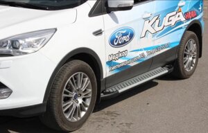 Бічний захист пороги майданчик Ford Kuga 2013+, 2008-12, 2017+ кенгурятник захист задня дуги пороги