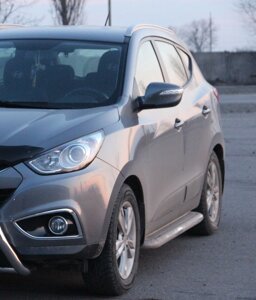 Бічний захист пороги майданчик Hyundai IX-35 2010+ захист бампера дуги пороги