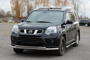 Передня захист ST014 (нерж) для Nissan X-trail T31 2007-2014рр.