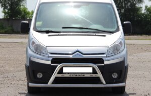 Кенгурятник + ВУС для Citroen Jumpy 2007+ 95-07 16+ захист заднього бампера дуги пороги