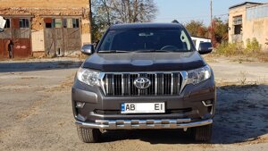 Захист переднього бампера ВУС SHARK подвійний Toyota Land Cruiser Prado 150 2009+ Кенгурятник дуги пороги