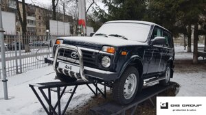 Захист переднього бампера - Кенгурятник Lada Niva (85+)