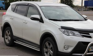 Бічний захист пороги майданчик Toyota RAV4 2013-2016 кенгурятник захист бампера дуги пороги