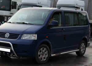 Бічний захист пороги труби Volkswagen T5 2003-2009 кенгурятник захист задня дуги пороги