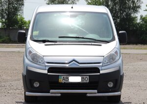 Захист переднього бампера ВУС подвійний Citroen Jumpy 2007+ 95-07 16+ Кенгурятник дуги пороги