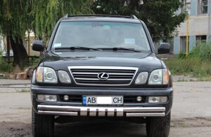 Захист переднього бампера ВУС SHARK подвійний Lexus LX470 2002-2005 кенгурятник захист бампера дуги пороги