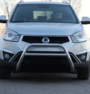 Кенгурятник WT006 (нерж) для SsangYong Korando 2010-2019