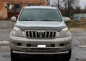 Захист переднього бампера ВУС подвійний Toyota Land Cruiser Prado 120 2002-2009 кенгурятник дуги пороги