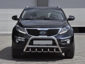 Кенгурятник WT003 (нерж.) для Kia Sportage 2010-2015 рр.