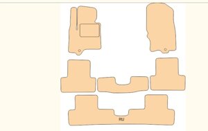 Килимки в салон EVA для INFINITI EX35/45/37 джип АКП (2007) / Инфинити ЕХ35/45/37