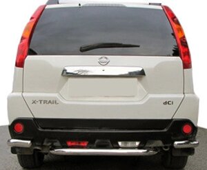 Задні кути з центральної AK0073 (2 шт., нерж.) для Nissan X-trail T31 2007-2014рр.