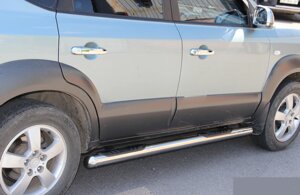 Бічний захист пороги труби Hyundai Tucson 2004-2010 кенгурятник захист бампера дуги пороги