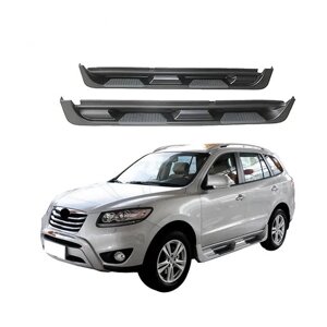 Бічні пороги OEM тип для Hyundai Santa Fe 2 2006-2012, (2 шт., пластик)