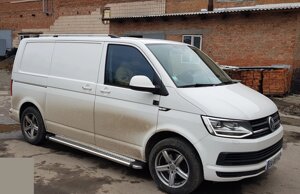 Бічний захист пороги майданчик Volkswagen T6 2015+ кенгурятник захист задня дуги пороги