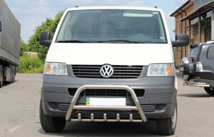 Кенгурятник для Volkswagen T5 2003-2009 Захист переднього бампера дуги пороги