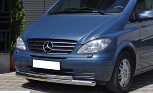 Захист бампера ВУС одинарний Mercedes Vito 2006-13, 1995-06, 2014+ кенгурятник захист задня дуги пороги