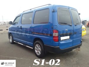 Пороги бічні труба з листом Toyota Hiace (95-21) D60 короткая база