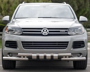 Передня захист ST009-15 (нерж.) для Volkswagen Touareg 2002-2010 рр.