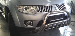 Кенгурятник для Mitsubishi Pajero Sport 2008-2015 Захист заднього бампера/дуги/пороги