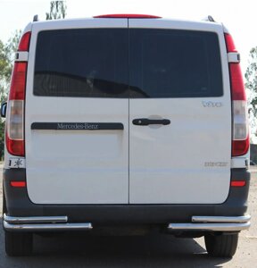 Задні подвійні куточки AK003-double (2 шт., нерж) для Mercedes Vito W638 1996-2003 років.