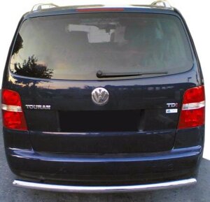 Задній захист AK002 (1 шт, нерж) для Volkswagen Touran 2003-2010 рр.